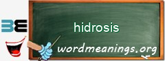 WordMeaning blackboard for hidrosis